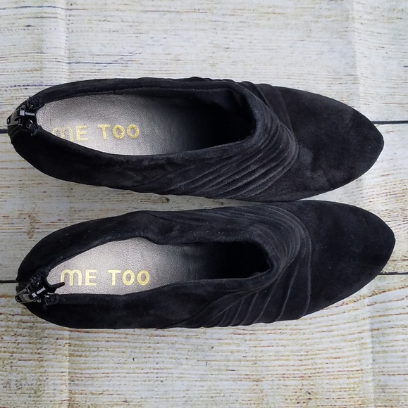 Me too black suede labella14 booties sz 8 - Picture 6 of 8